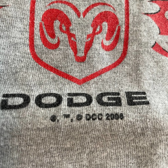 Vintage Y2K Dodge Hemi Flame Graphic Tee Shirt T-Shirt Gray Mens Large - Picture 3 of 13